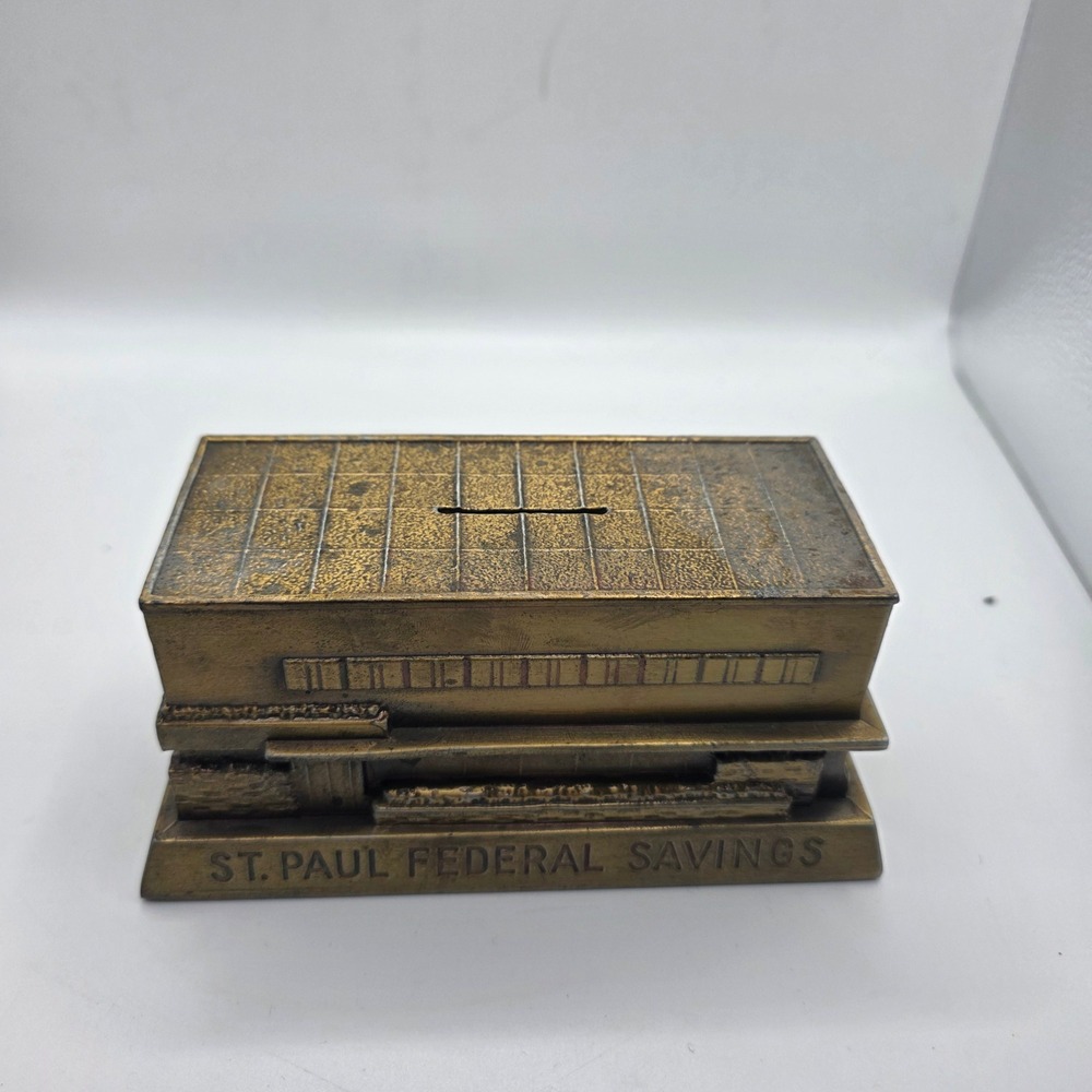 Banthrico St. Paul Federal Savings Chicago Building Coin Bank 6720 W North Ave